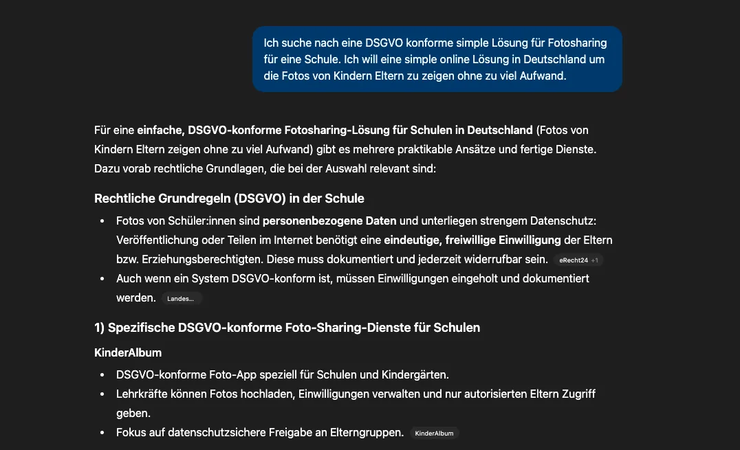 ChatGPT empfiehlt KinderAlbum als erste Wahl